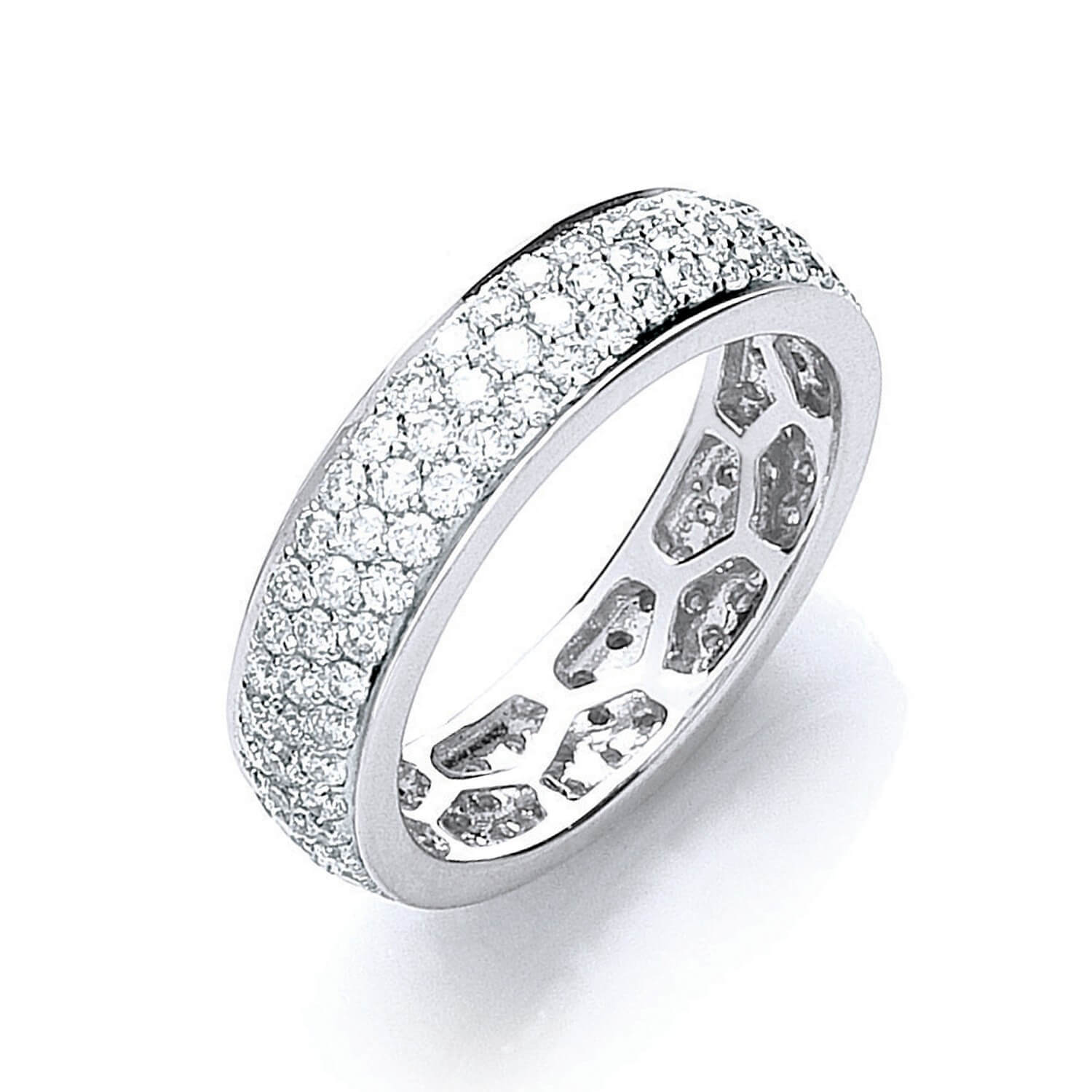 1.40Ct Diamonds Pave Eternity Ring