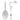 Nnamdi 9k White Gold 1.00ct Diamond Pear Shape Design Drop Earring.