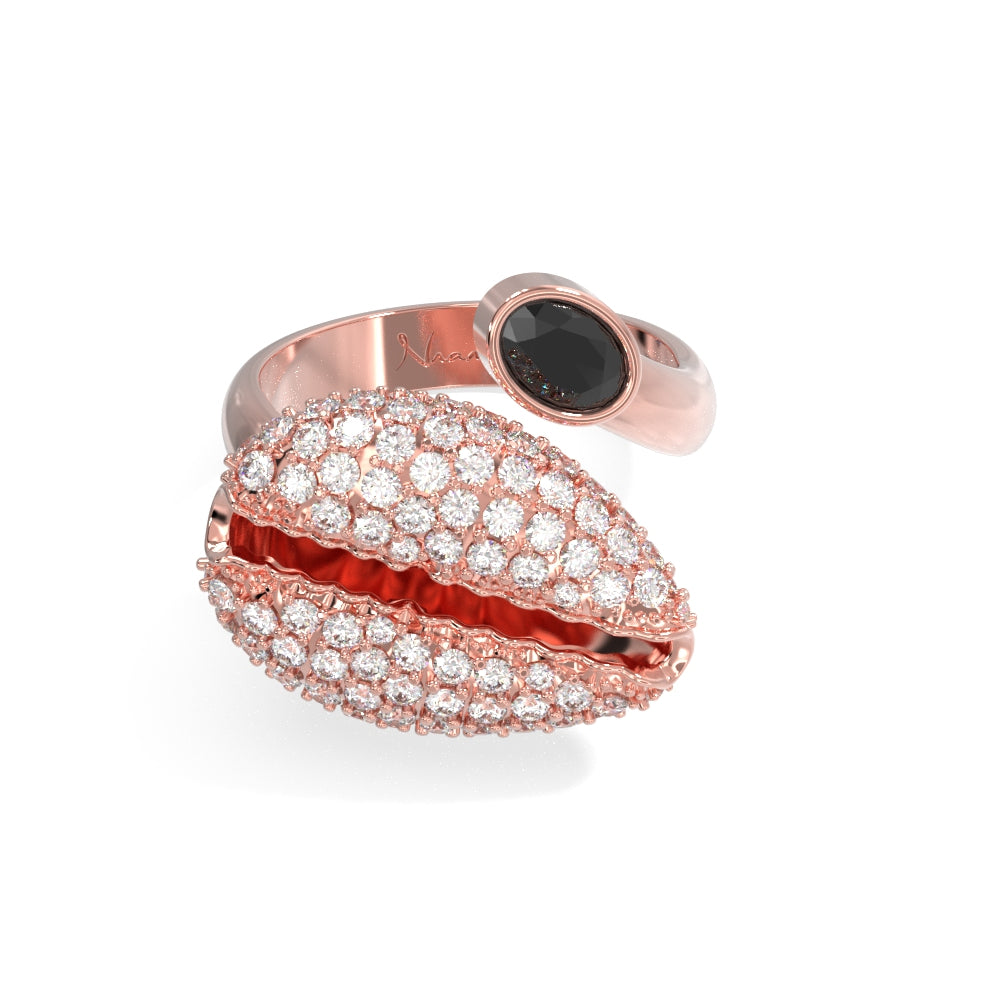 "Old Money" Rose Gold Black Diamond Ring by Nnamdi the Jeweller