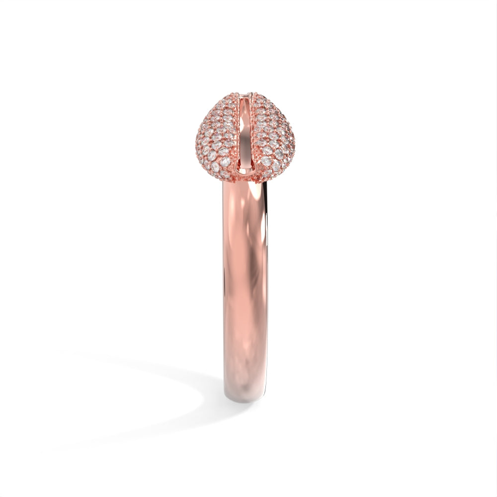 "Old Money" Rose Gold Diamond Cuff Bangle II by Nnamdi the Jeweller