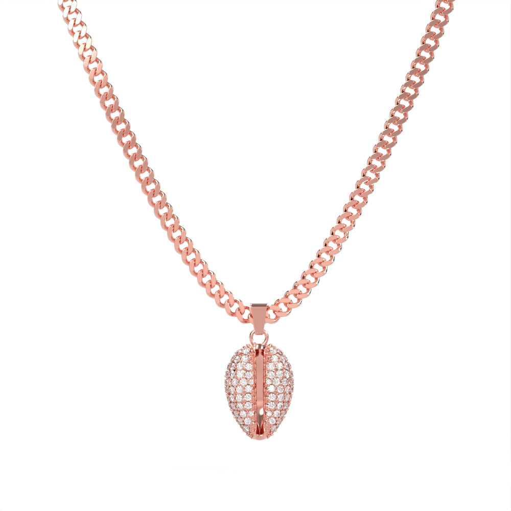 "Old Money" Rose Gold & Diamond Necklace by Nnamdi the Jeweller.