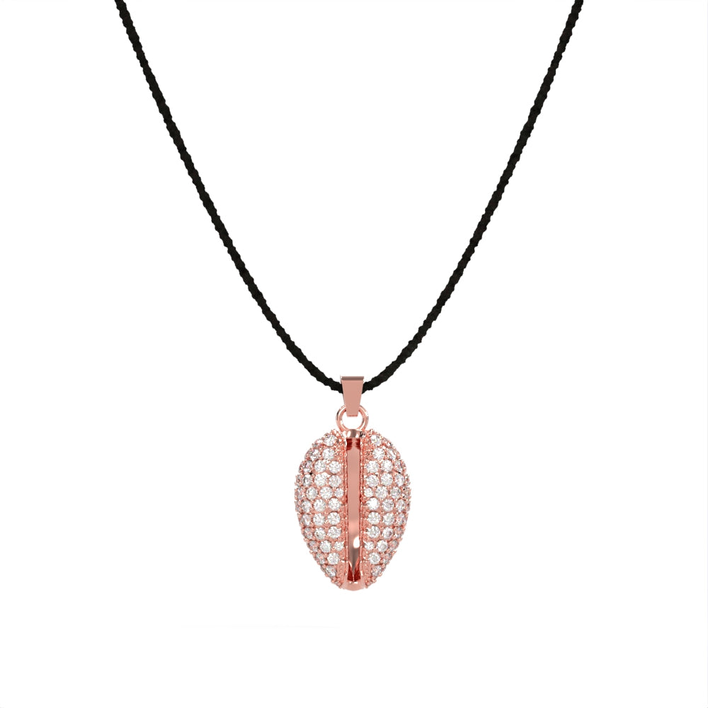 "Old Money" Rose Gold Diamond On A Rope Necklace by Nnamdi the Jeweller.