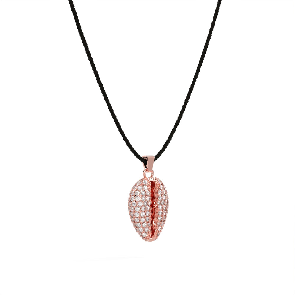 "Old Money" Rose Gold Diamond On A Rope Necklace by Nnamdi the Jeweller.