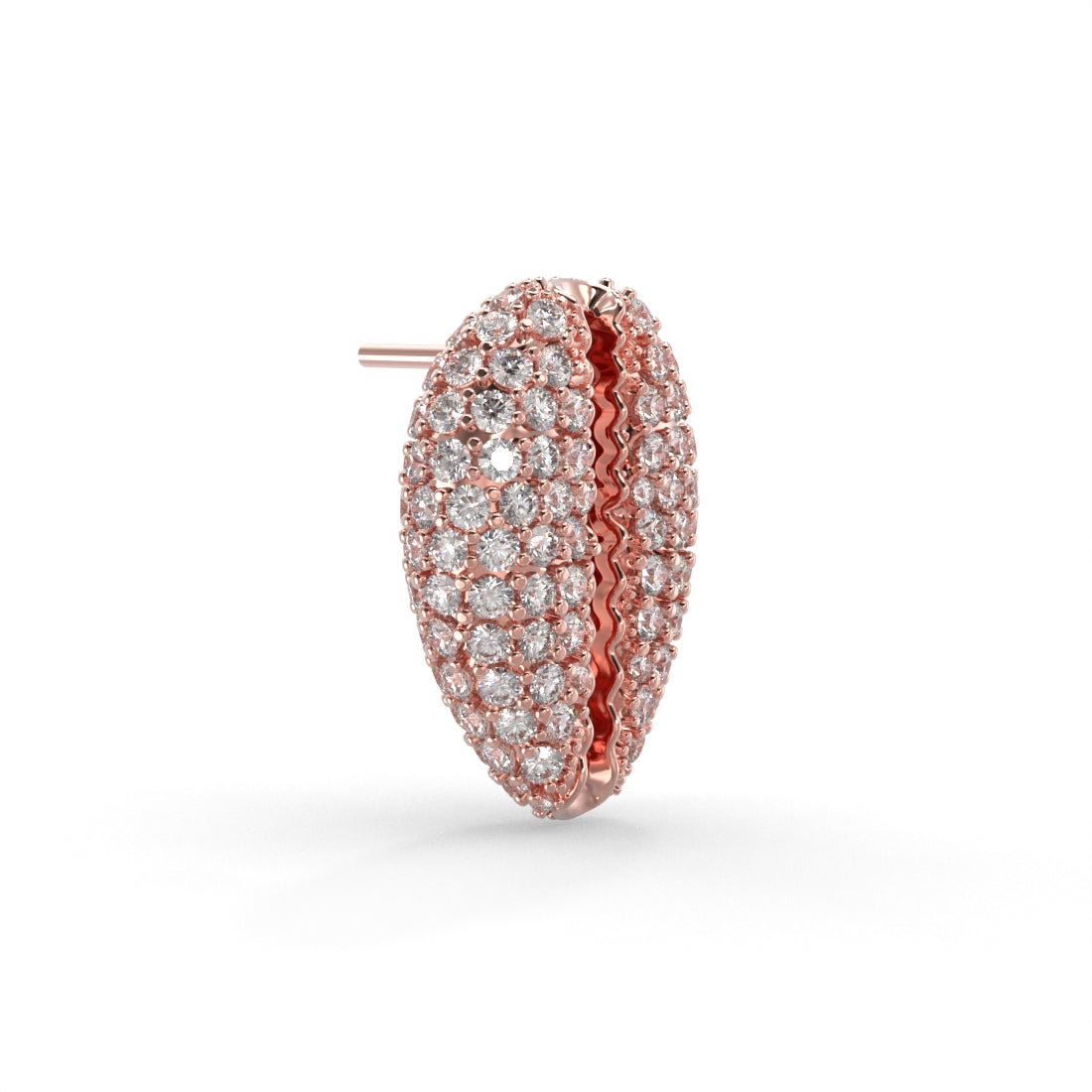 "Old Money" Rose Gold Diamond Stud Earrings (Large) by Nnamdi the Jeweller