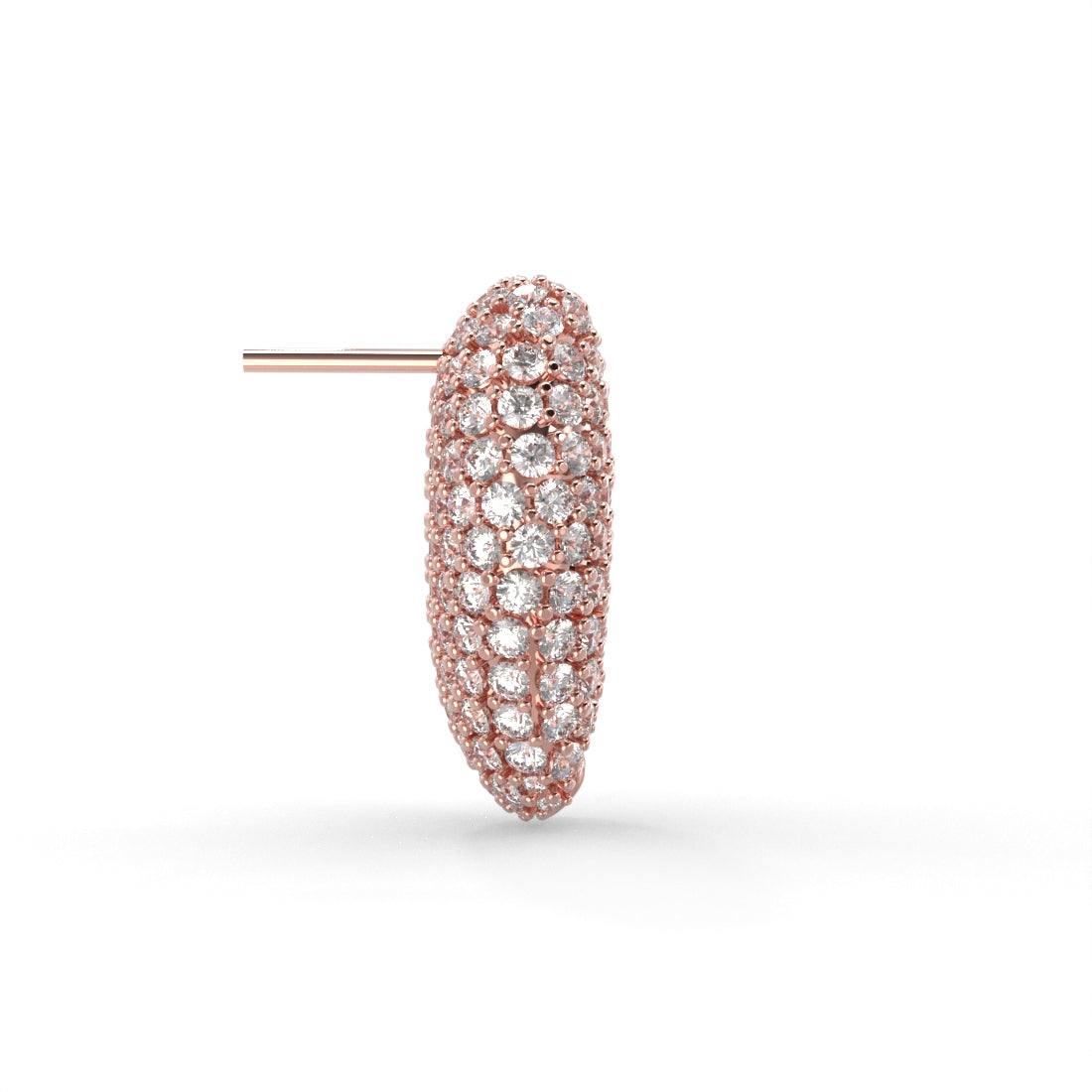"Old Money" Rose Gold Diamond Stud Earrings (Large) by Nnamdi the Jeweller