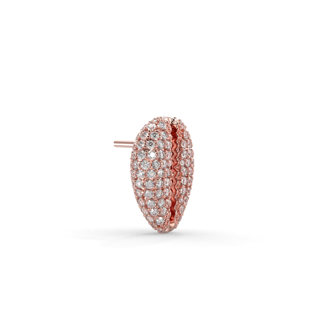 "Old Money" Rose Gold Diamond Stud Earrings (mini) by Nnamdi the Jeweller