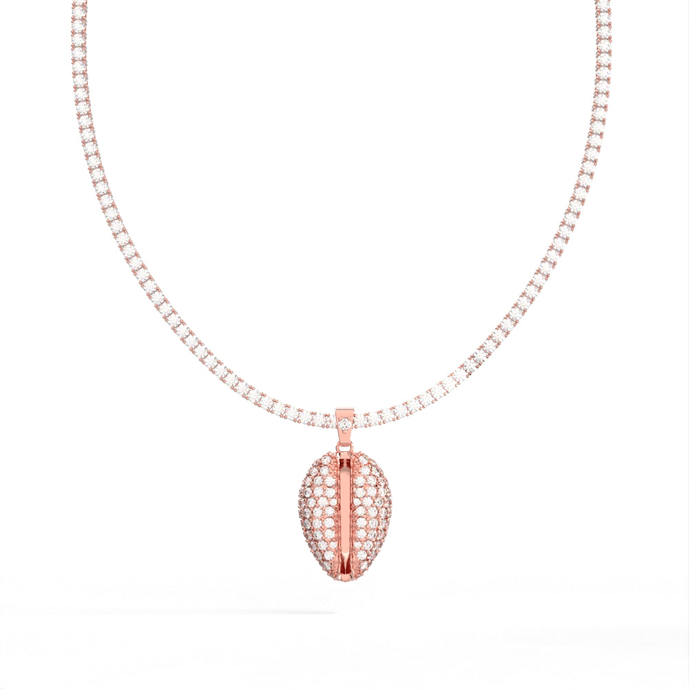"Old Money" Rose Gold Diamond Tennis Necklace by Nnamdi the Jeweller