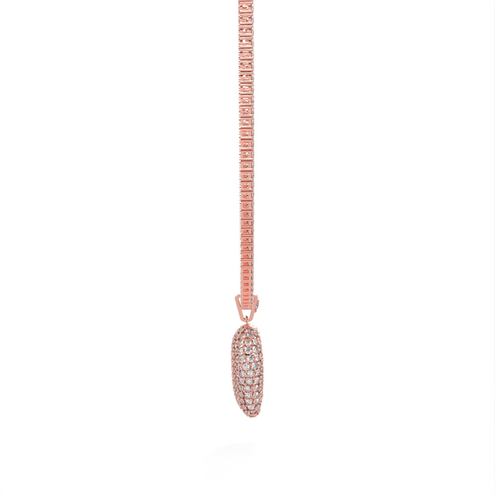 "Old Money" Rose Gold Diamond Tennis Necklace by Nnamdi the Jeweller