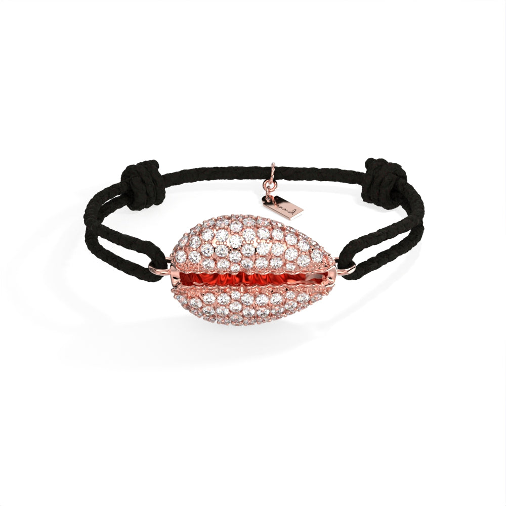 "Old Money" Rose Gold Diamond on a Rope Bracelet by Nnamdi the Jeweller