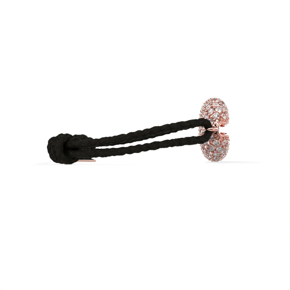 "Old Money" Rose Gold Diamond on a Rope Bracelet by Nnamdi the Jeweller