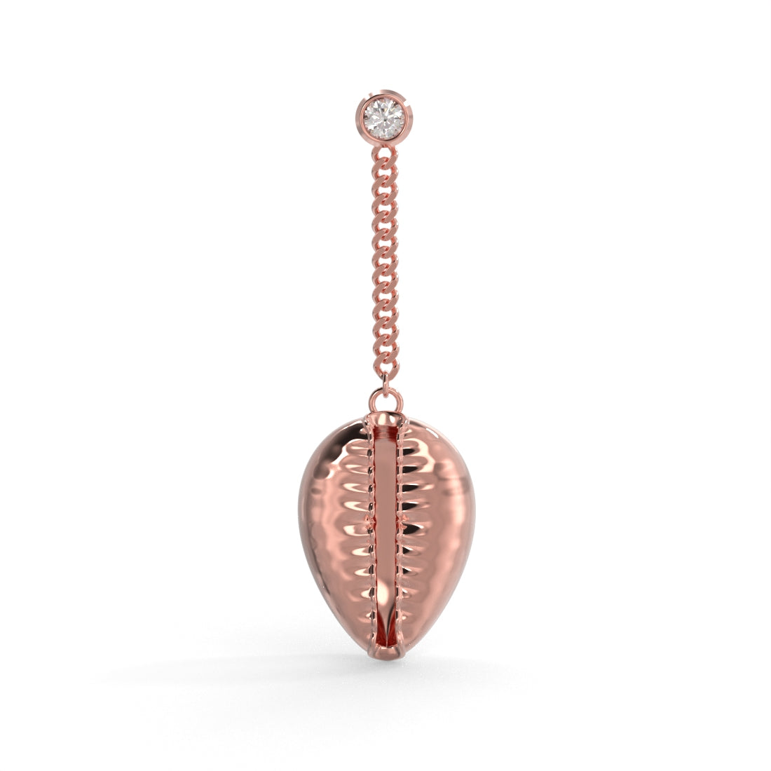 "Old Money" Rose Gold Solitaire Diamond Earrings by Nnamdi the Jeweller.