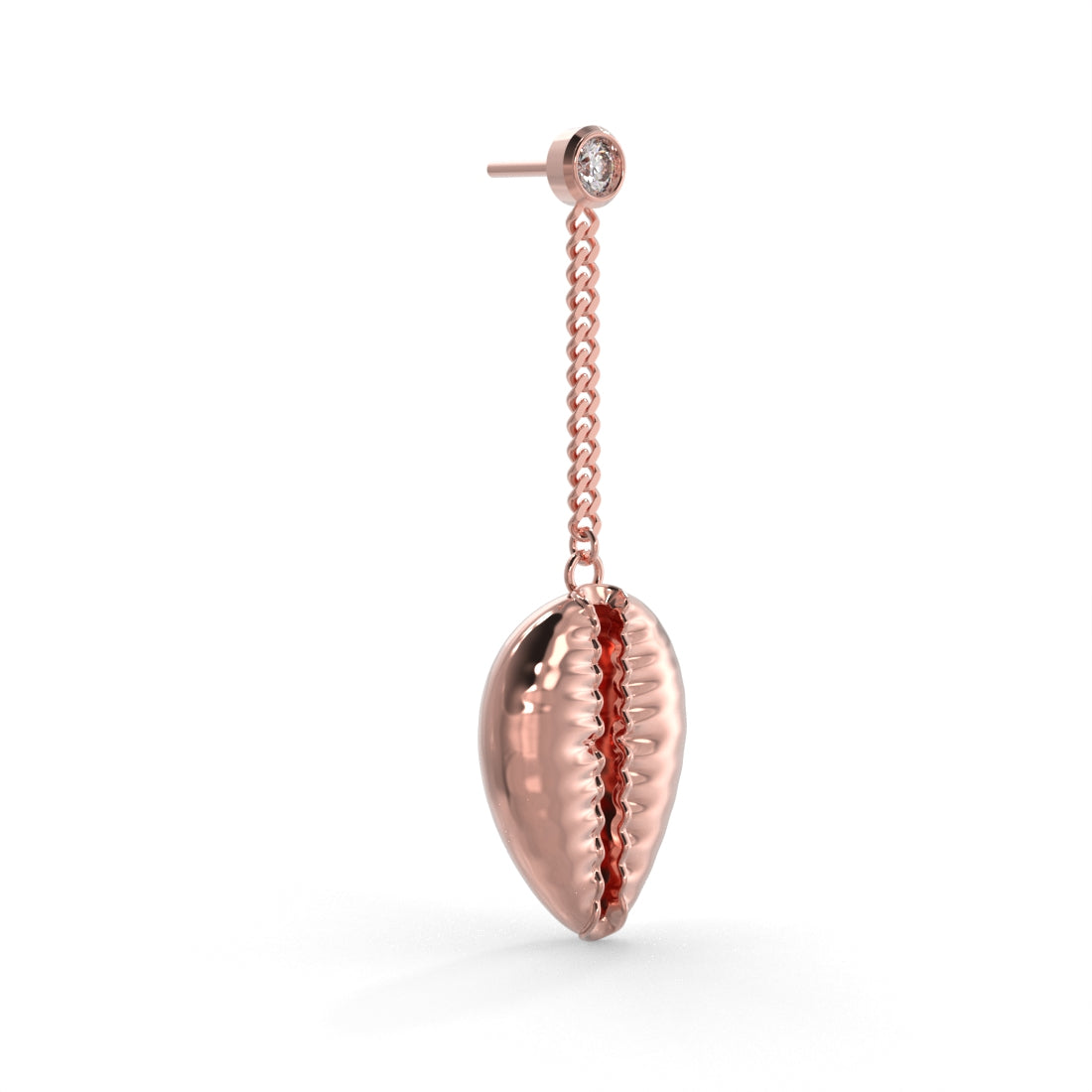 "Old Money" Rose Gold Solitaire Diamond Earrings by Nnamdi the Jeweller.
