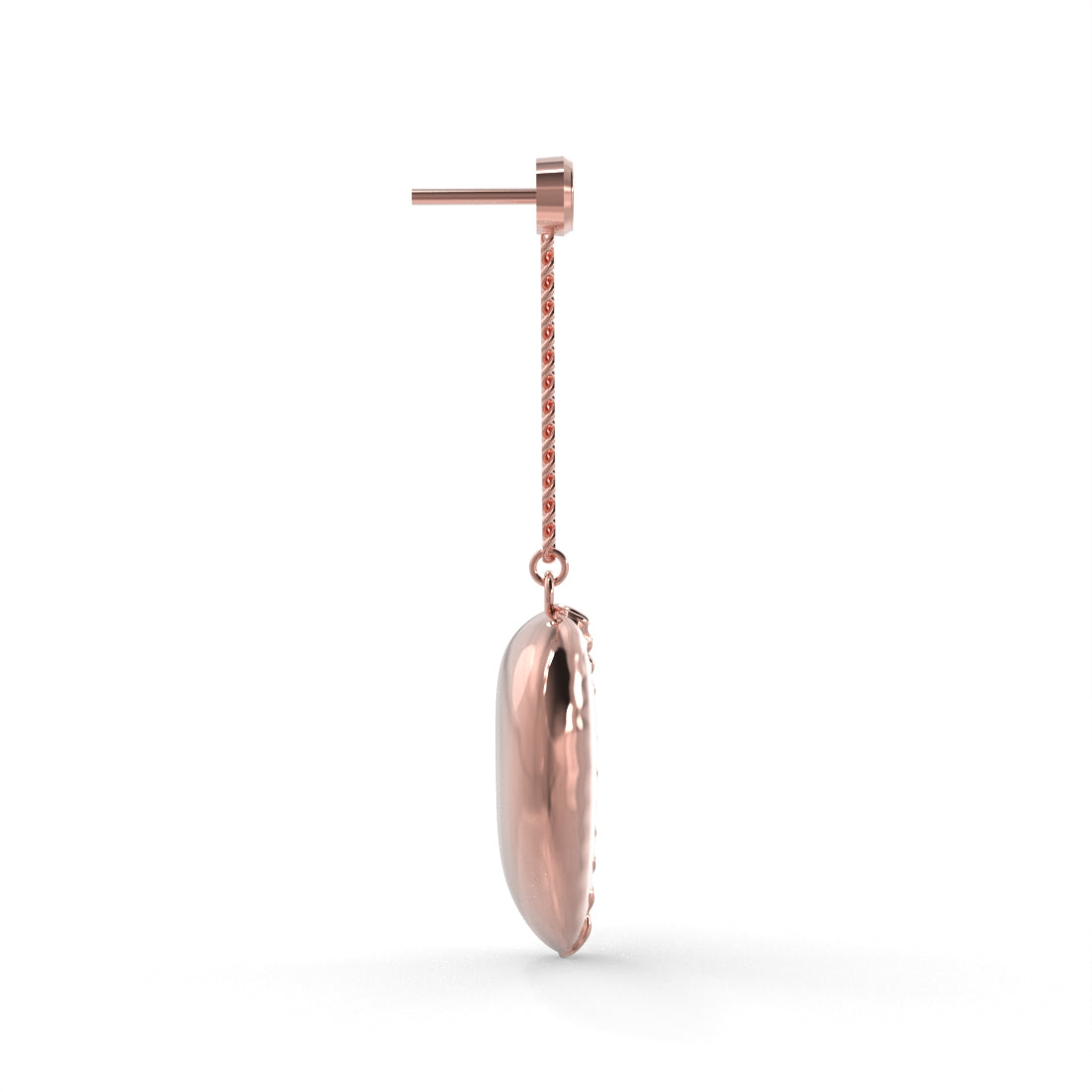 "Old Money" Rose Gold Solitaire Diamond Earrings by Nnamdi the Jeweller.