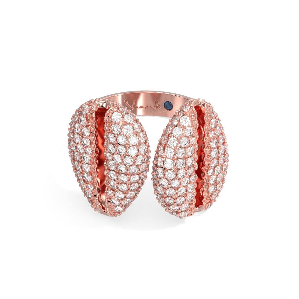 “Old Money” Rose Gold Twin Diamond Ring by Nnamdi the Jeweller