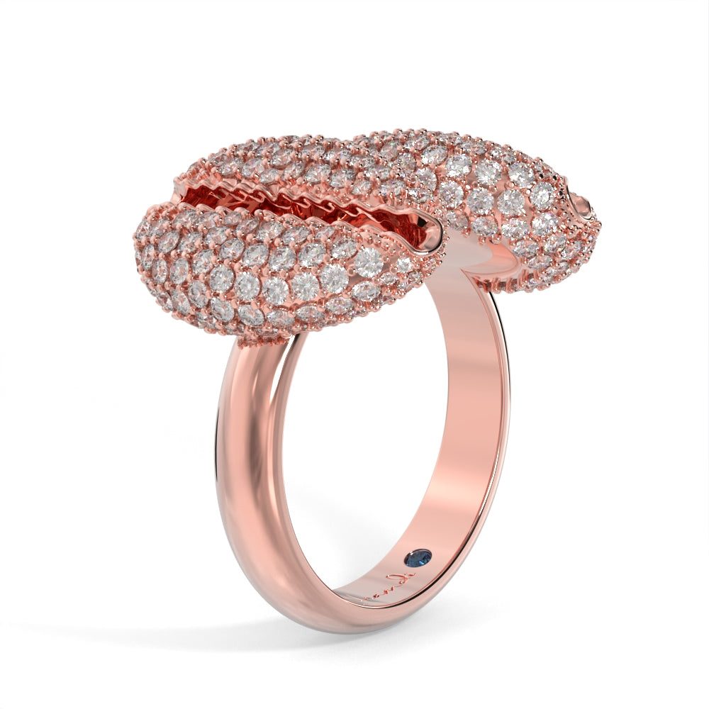 “Old Money” Rose Gold Twin Diamond Ring by Nnamdi the Jeweller