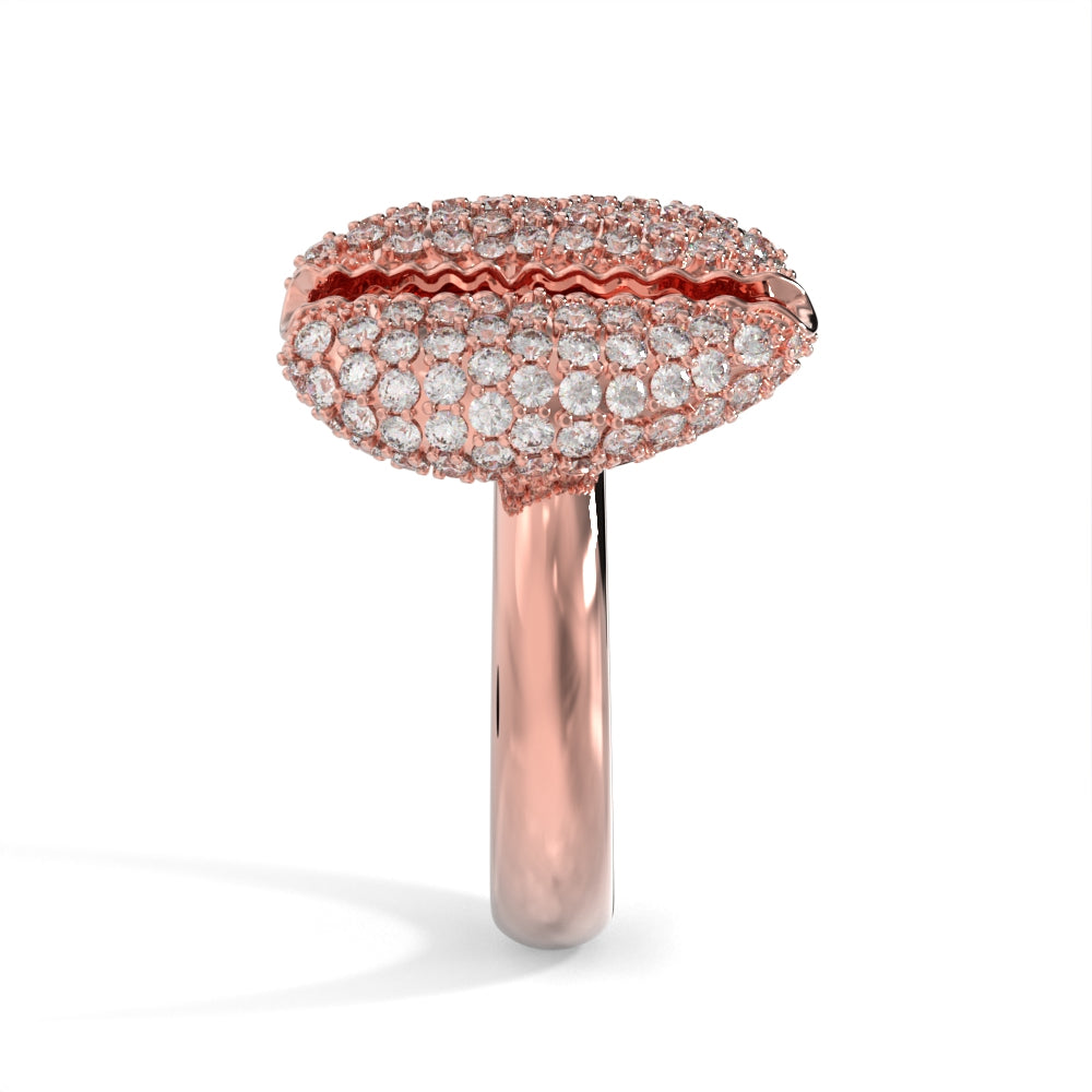 “Old Money” Rose Gold Twin Diamond Ring by Nnamdi the Jeweller
