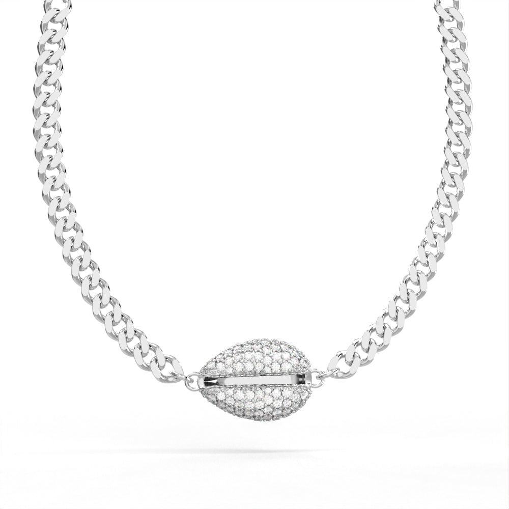 "Old Money" White Gold Choker Diamond Necklace by Nnamdi the Jeweller