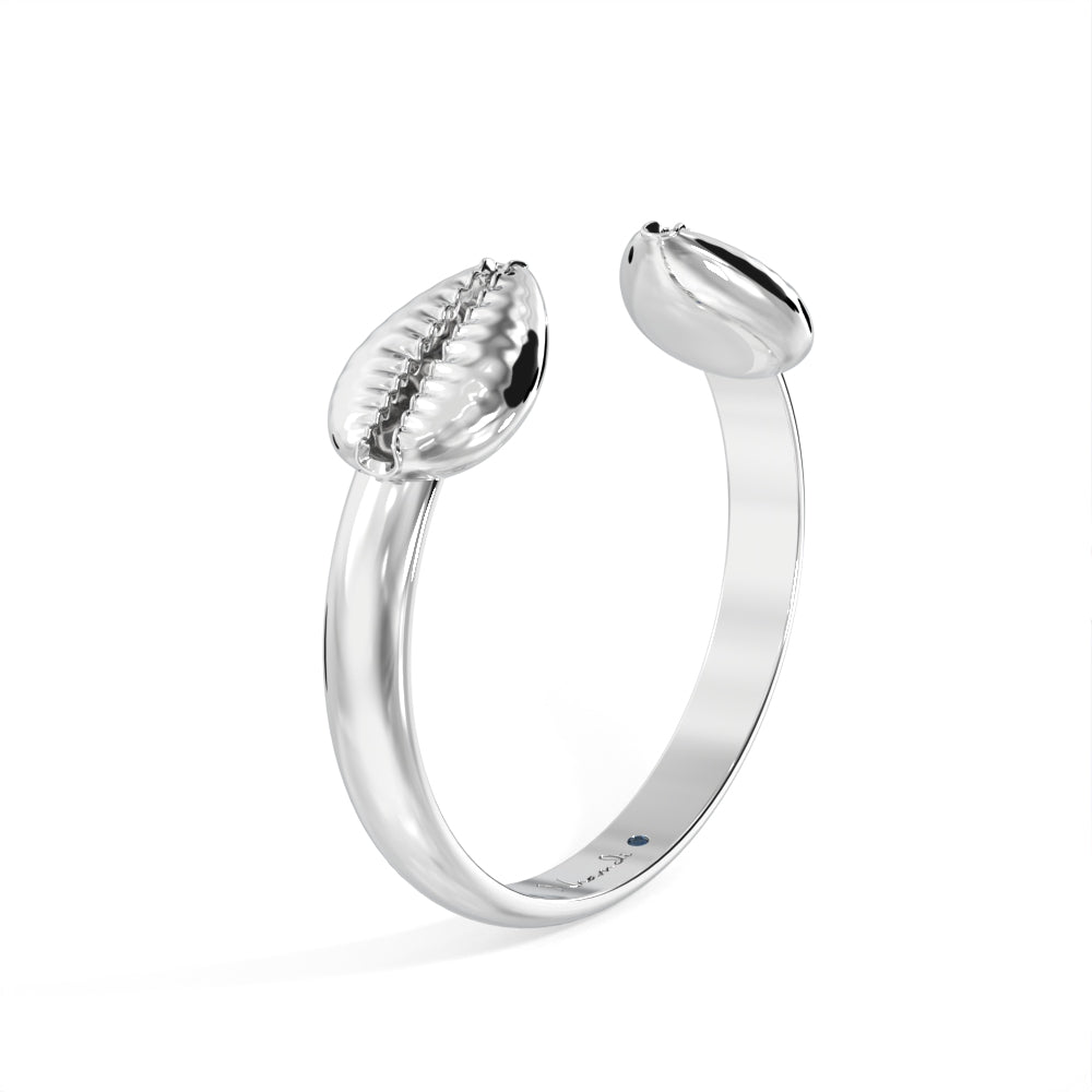 "Old Money" White Gold Cuff Bangle by Nnamdi the Jeweller.