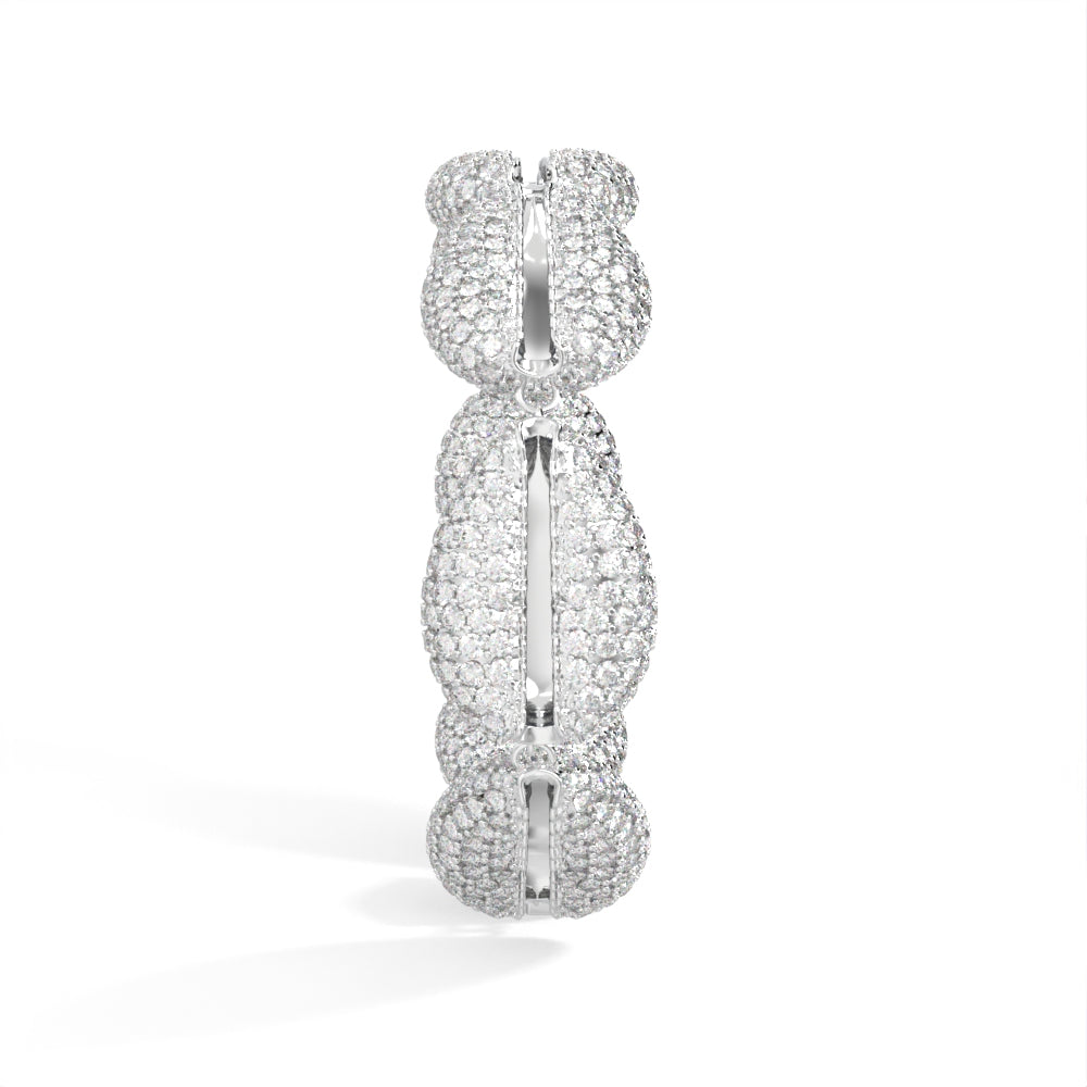 "Old Money" White Gold Diamond Bead Stack Bracelet by Nnamdi the Jeweller