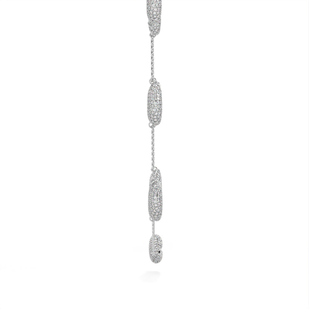 "Old Money" White Gold Diamond By The Yard Necklace Chain by 
Nnamdi the Jeweller