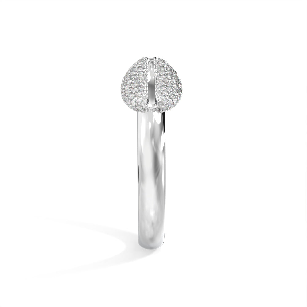 "Old Money" White Gold Diamond Cuff Bangle II by Nnamdi the Jeweller