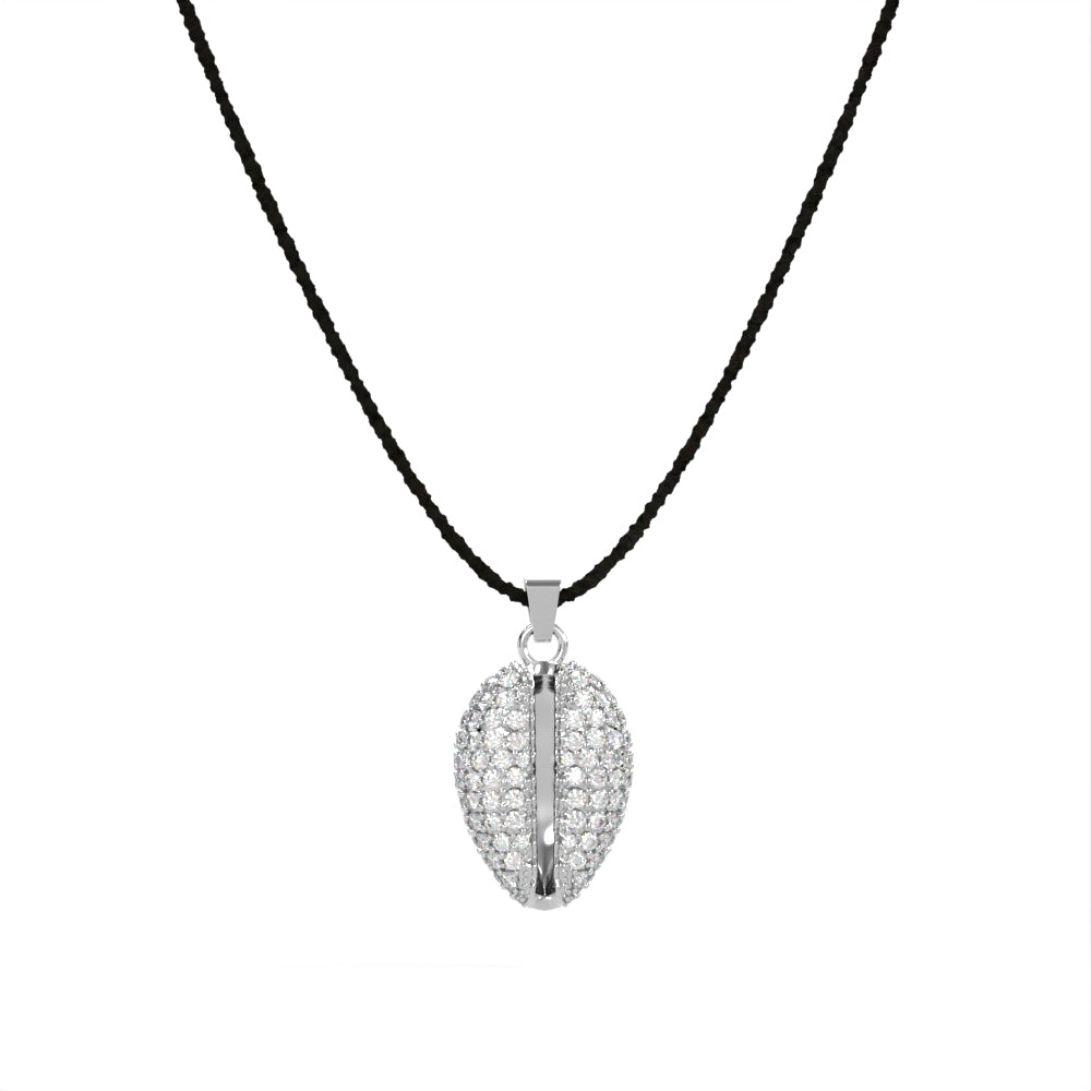 "Old Money" White Gold Diamond On A Rope Necklace by Nnamdi the Jeweller.