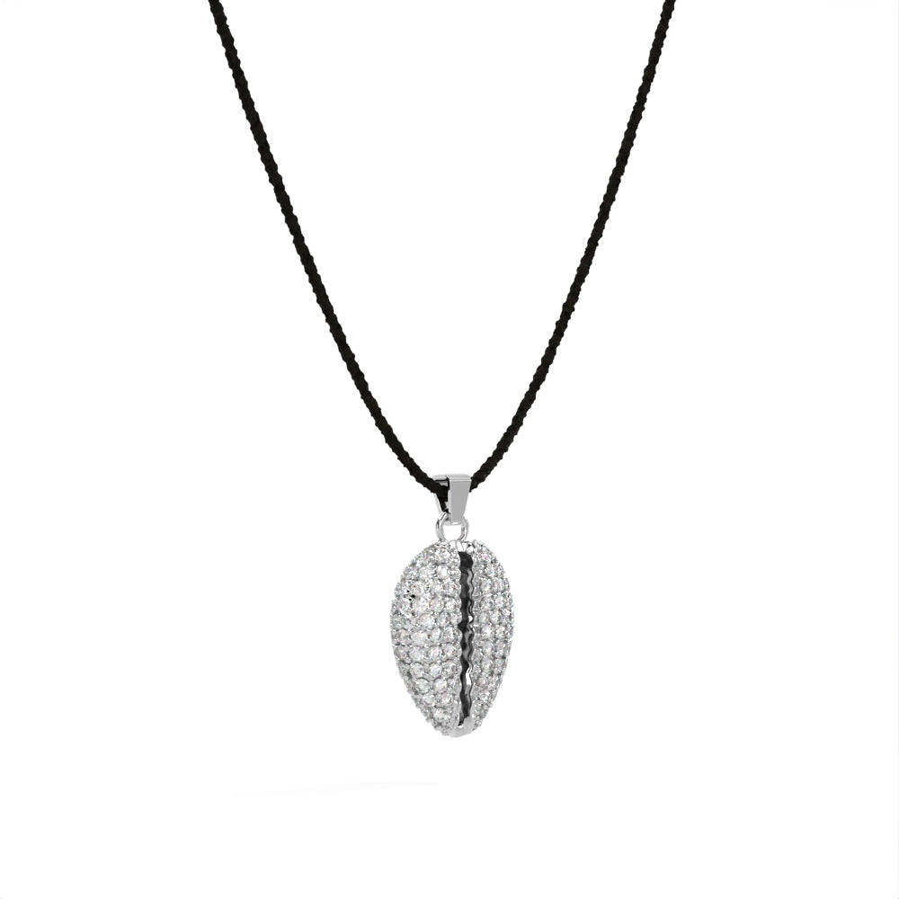 "Old Money" White Gold Diamond On A Rope Necklace by Nnamdi the Jeweller.