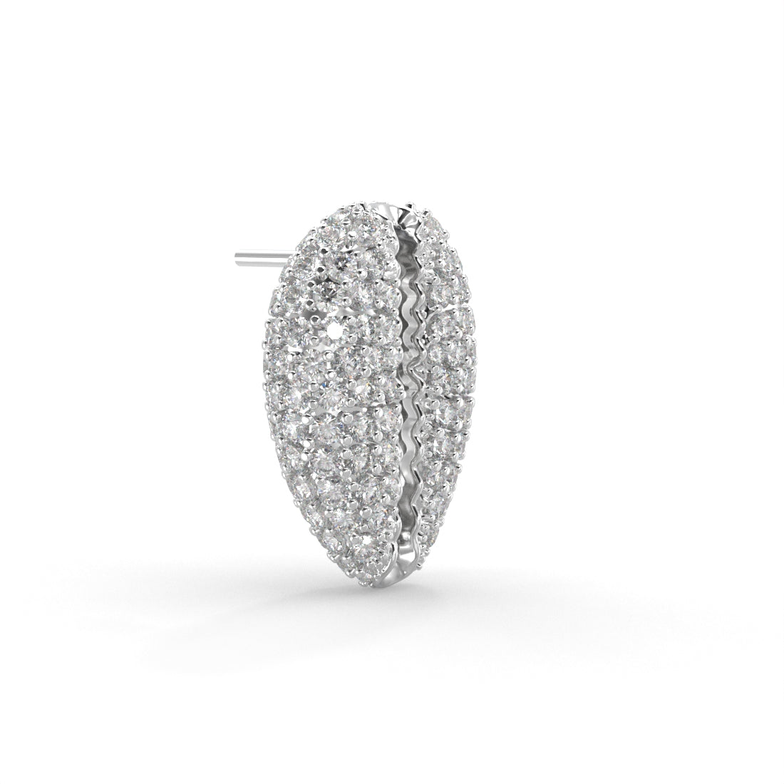 "Old Money" White Gold Diamond Stud Earrings (Large) by Nnamdi the Jeweller