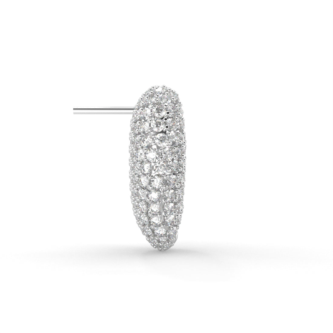 "Old Money" White Gold Diamond Stud Earrings (Large) by Nnamdi the Jeweller