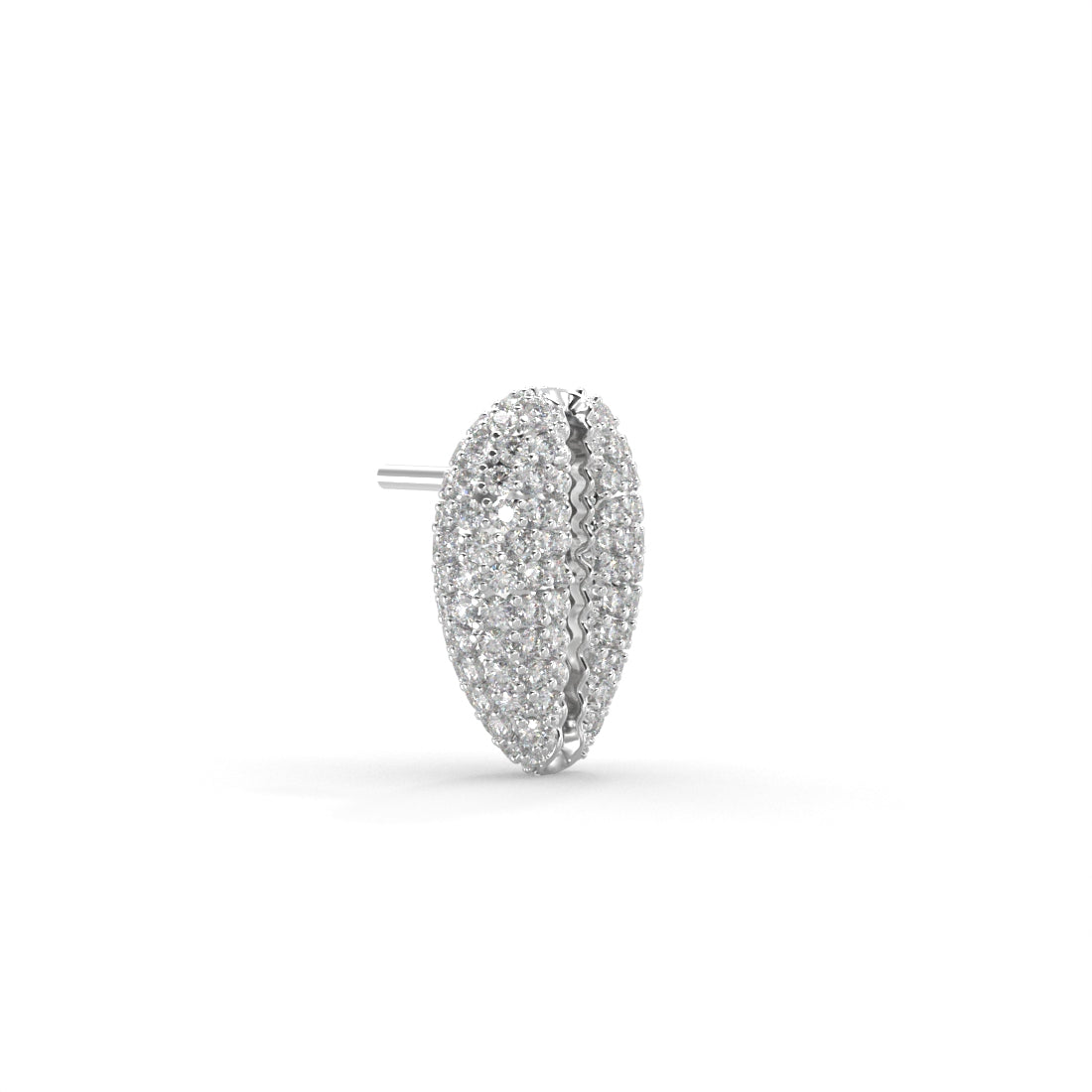 "Old Money" White Gold Diamond Stud Earrings (mini) by Nnamdi the Jeweller
