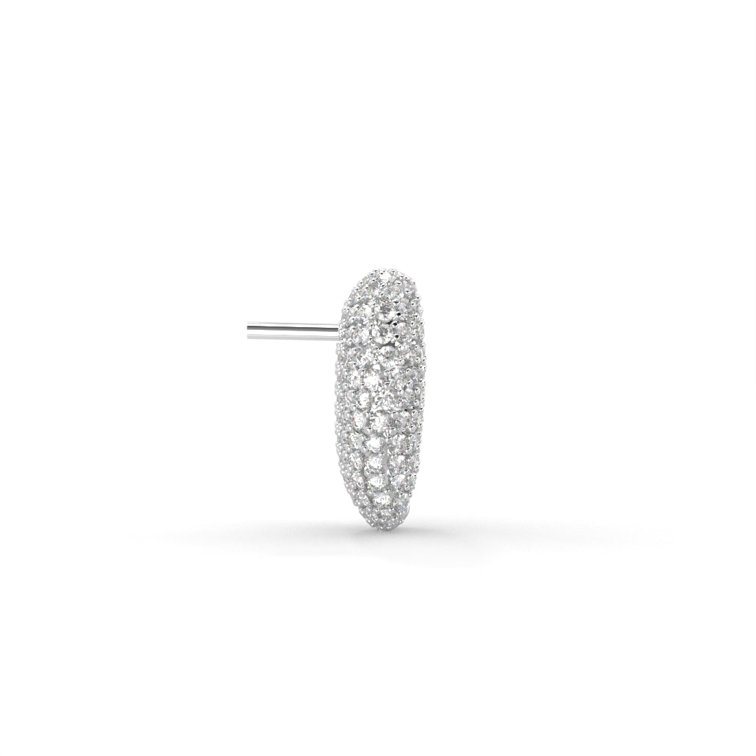 "Old Money" White Gold Diamond Stud Earrings (mini) by Nnamdi the Jeweller