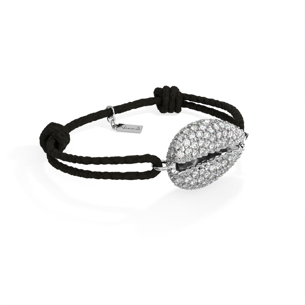 "Old Money" White Gold Diamond on a Rope Bracelet by Nnamdi the Jeweller