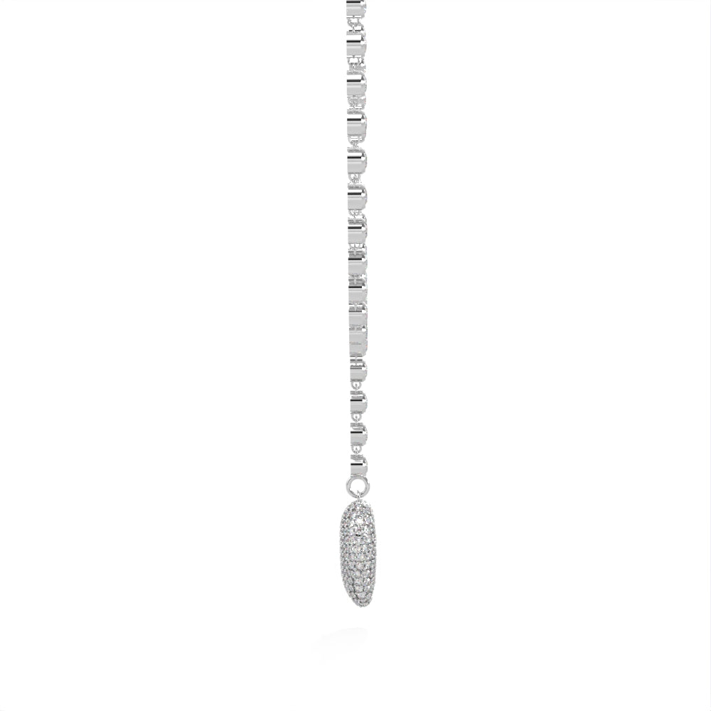 "Old Money" White Gold Rosary Style Diamond Necklace by Nnamdi the Jeweller.