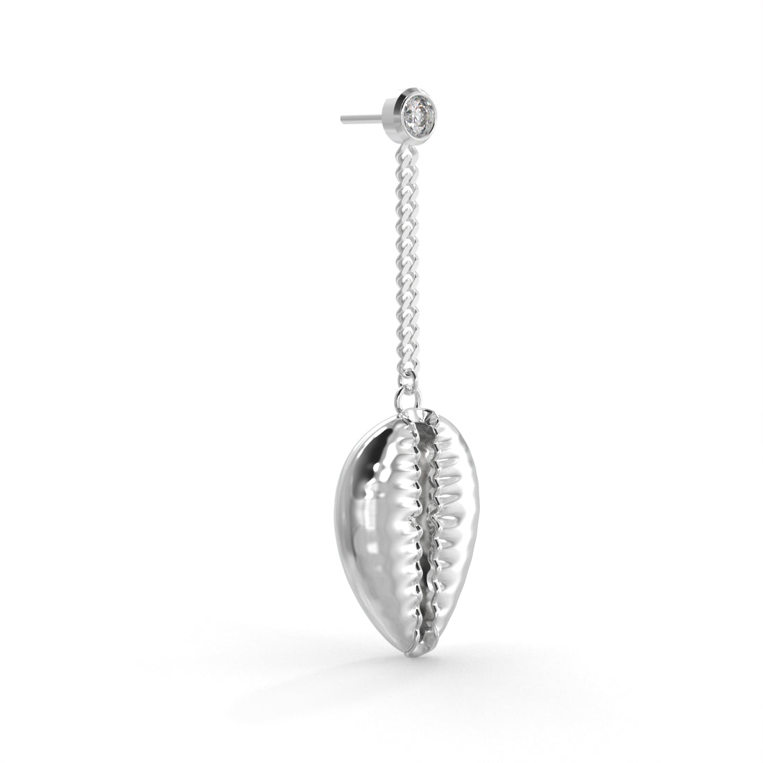 "Old Money" White Gold Solitaire Diamond Earrings by Nnamdi the Jeweller.
