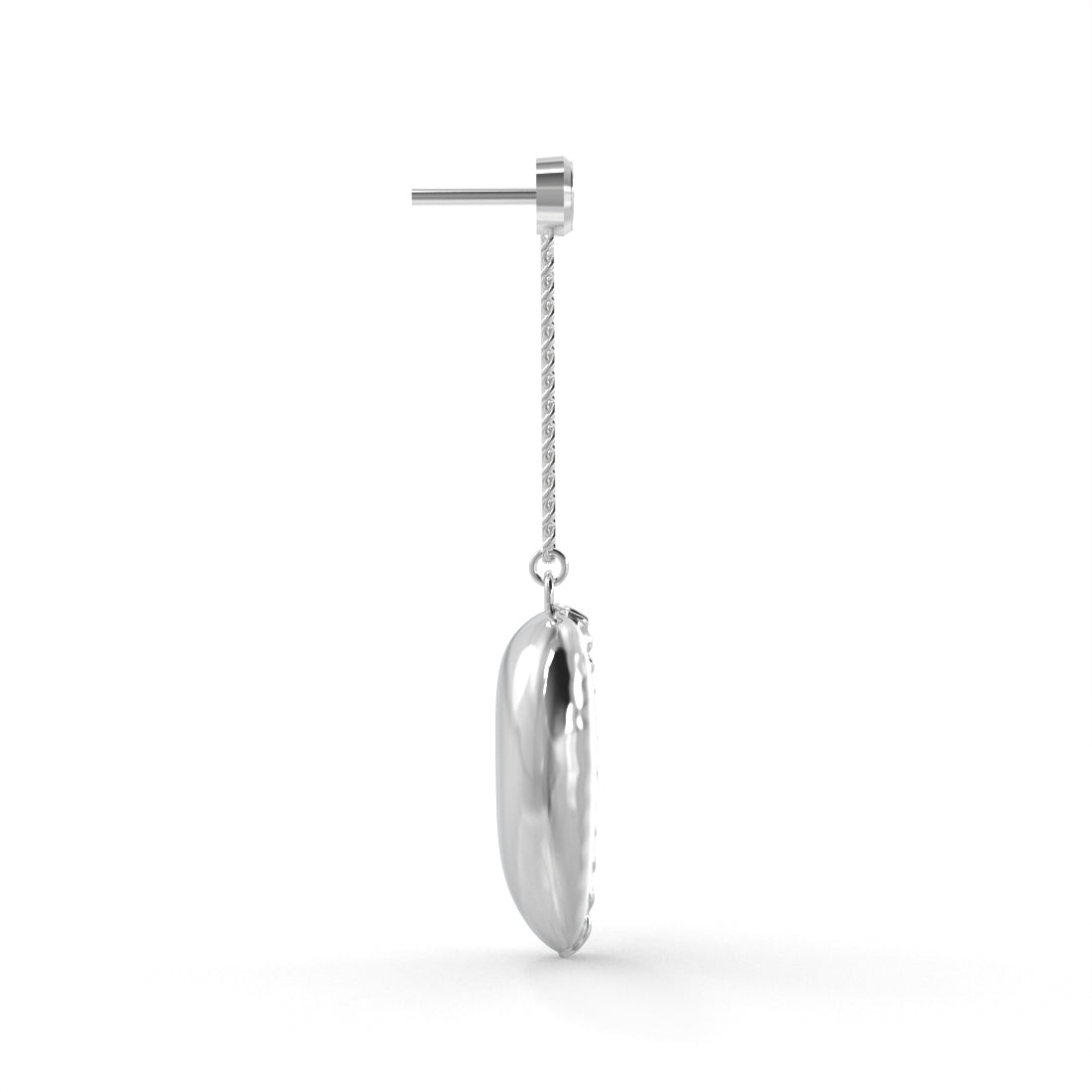 "Old Money" White Gold Solitaire Diamond Earrings by Nnamdi the Jeweller.