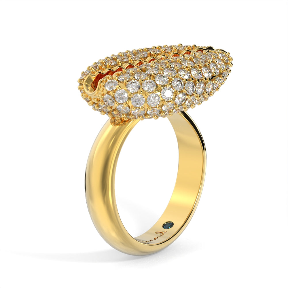 "Old Money" Yellow Gold Black Diamond Ring by Nnamdi the Jeweller