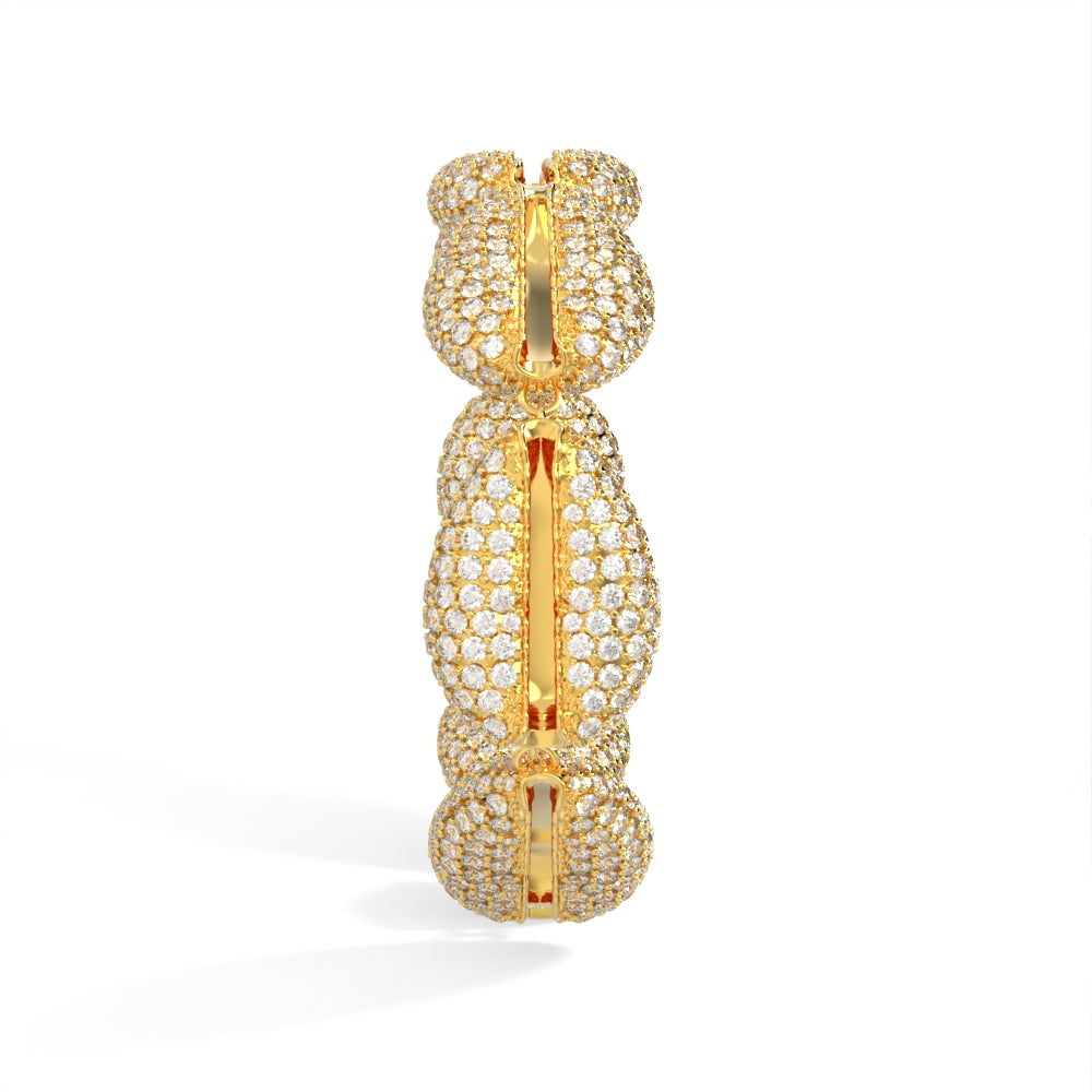 "Old Money" Yellow Gold Diamond Bead Stack Bracelet by Nnamdi the Jeweller
