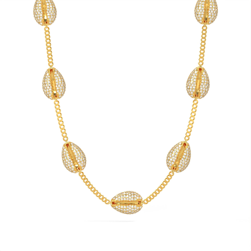 "Old Money" Yellow Gold Diamond By-The-Yard Necklace Chain by Nnamdi the Jeweller