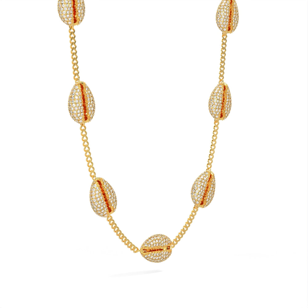 "Old Money" Yellow Gold Diamond By-The-Yard Necklace Chain by Nnamdi the Jeweller