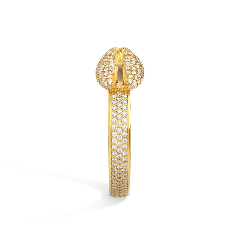 “Old Money” Yellow Gold Diamond Cuff Bangle by Nnamdi the Jeweller
