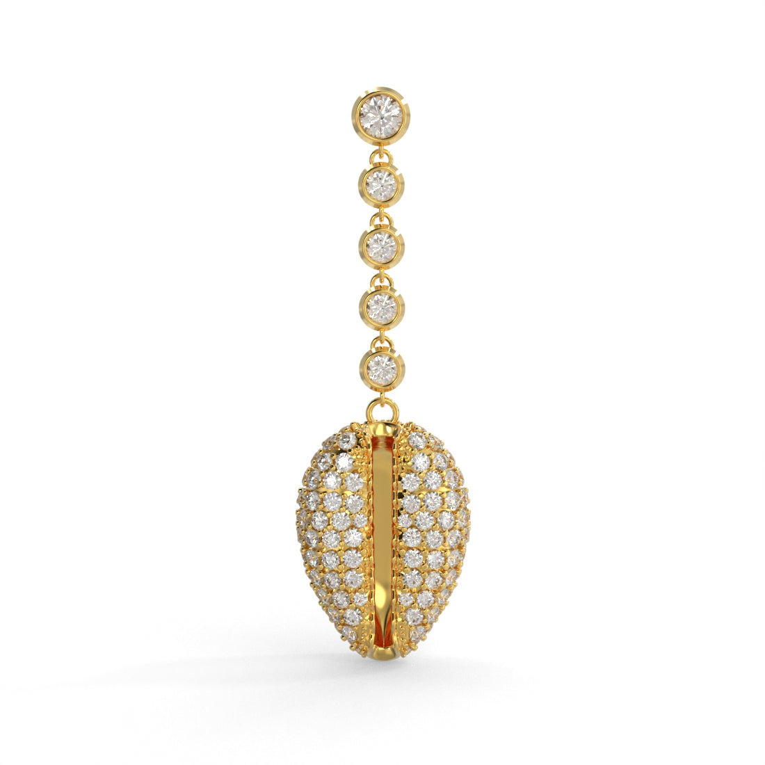 "Old Money" Yellow Gold Diamond Drop Earrings by Nnamdi the Jeweller
