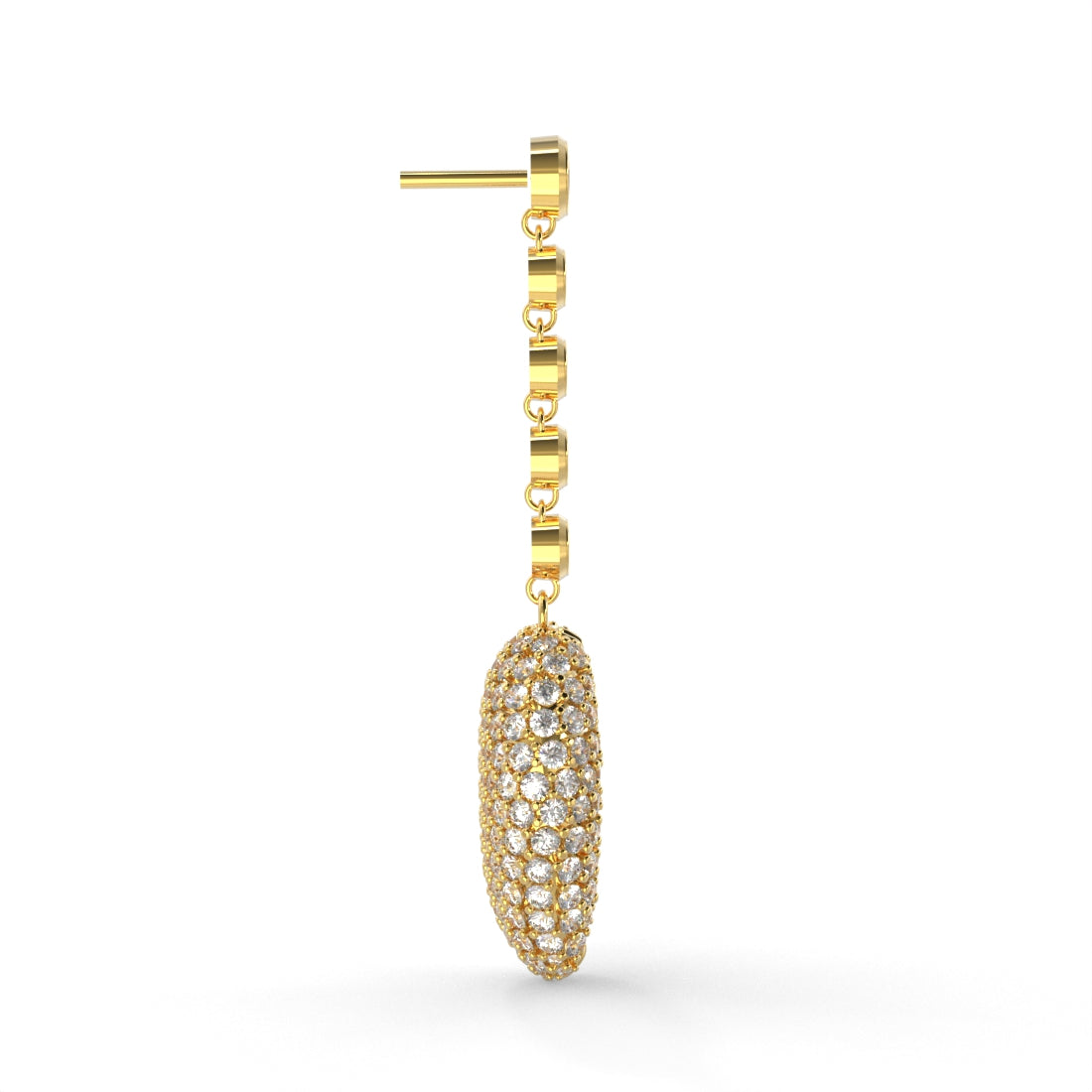 "Old Money" Yellow Gold Diamond Drop Earrings by Nnamdi the Jeweller