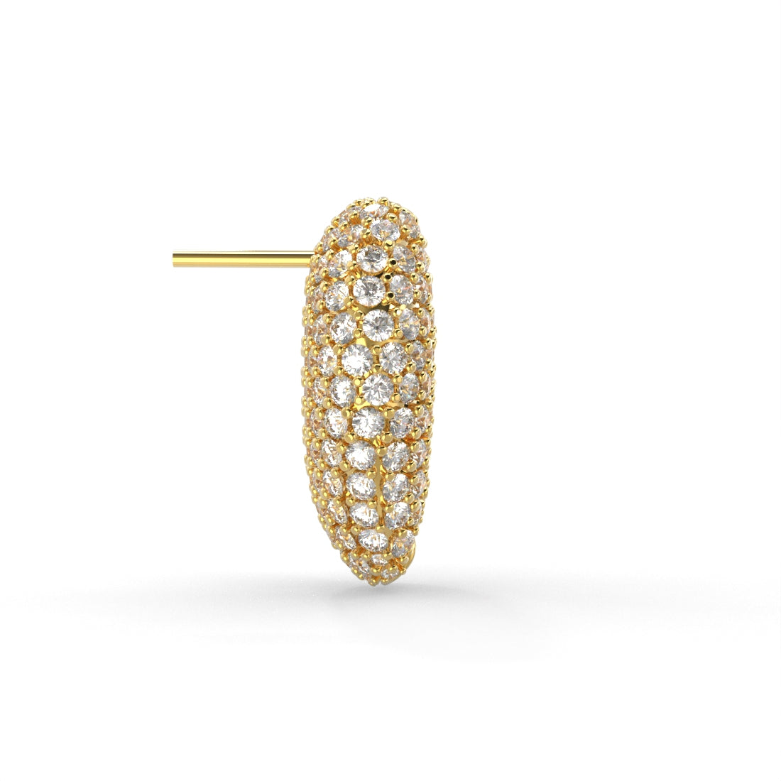 "Old Money" Yellow Gold Diamond Stud Earrings (Large) by Nnamdi the Jeweller