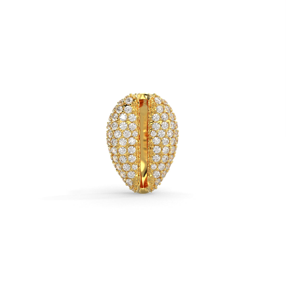 "Old Money" Yellow Gold Diamond Stud Earrings (mini) by Nnamdi the Jeweller