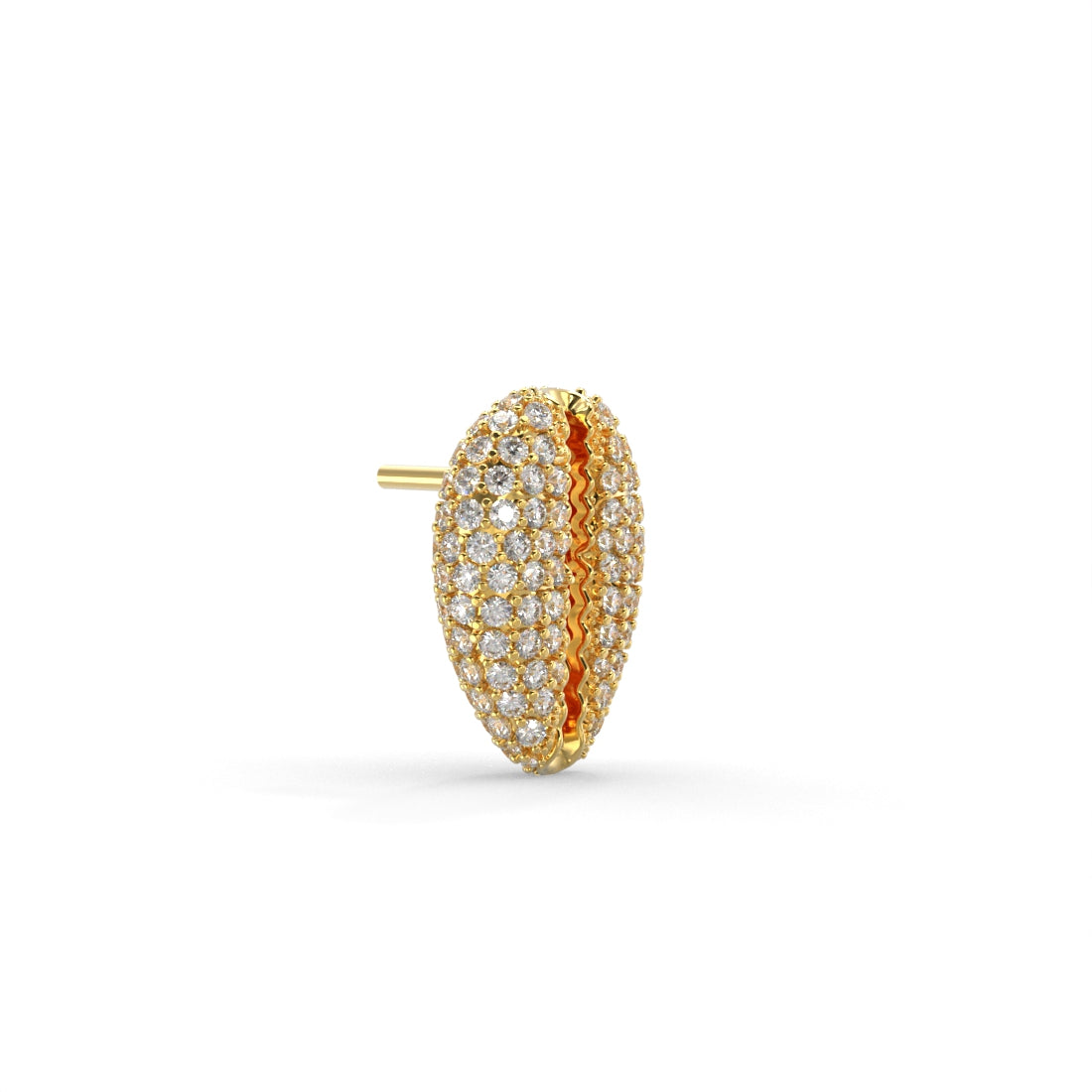 "Old Money" Yellow Gold Diamond Stud Earrings (mini) by Nnamdi the Jeweller