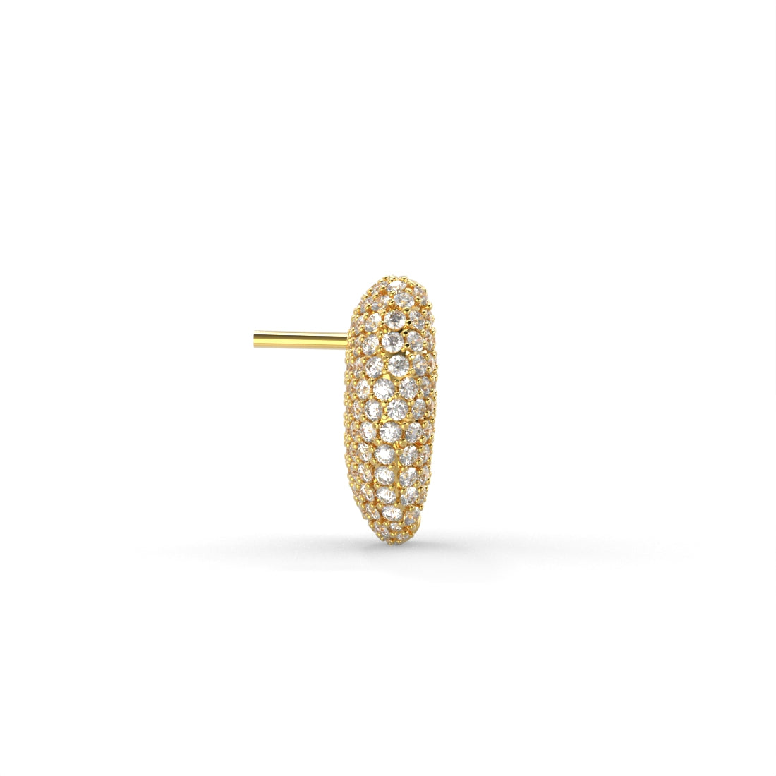 "Old Money" Yellow Gold Diamond Stud Earrings (mini) by Nnamdi the Jeweller