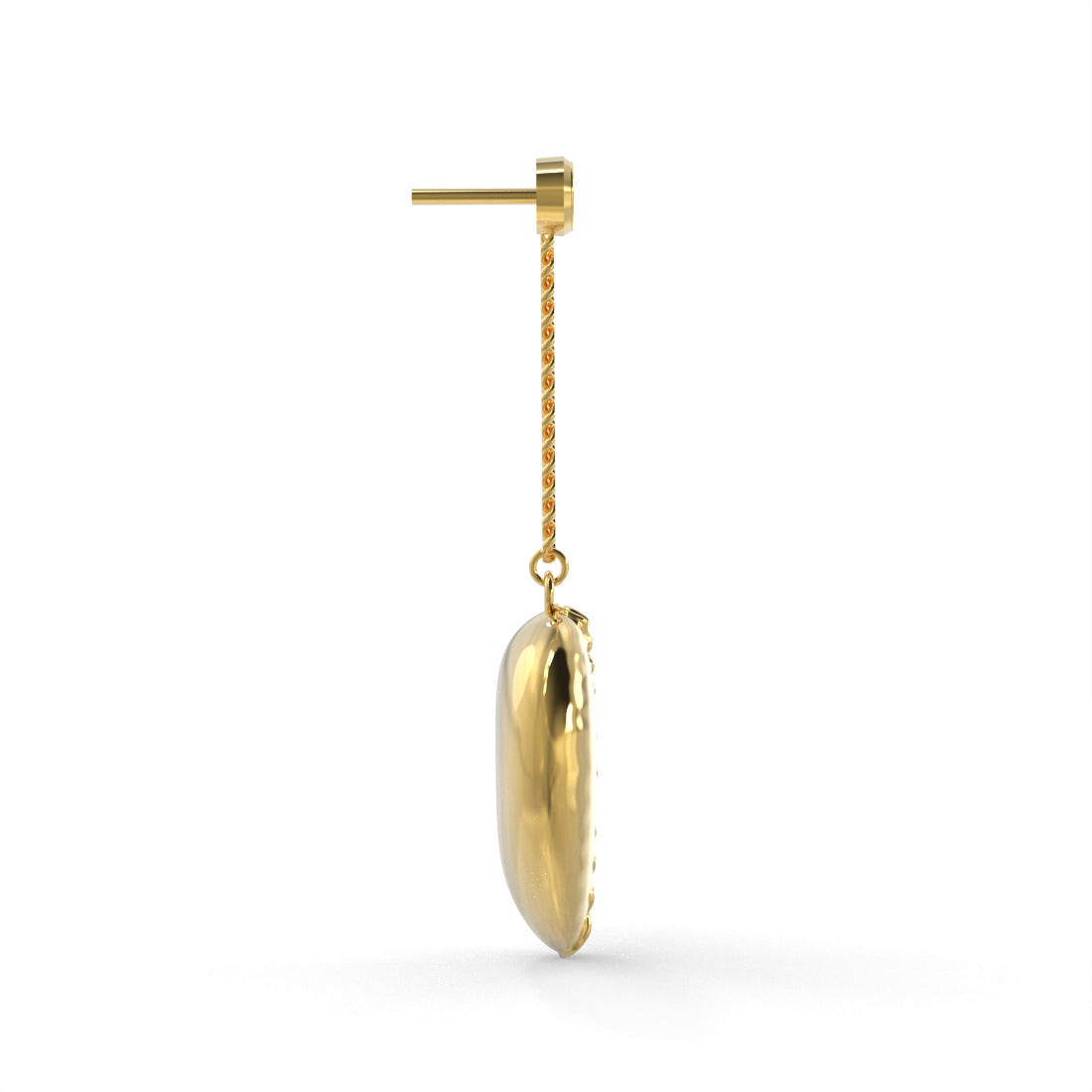 "Old Money" Yellow Gold Solitaire Diamond Earrings by Nnamdi the Jeweller.
