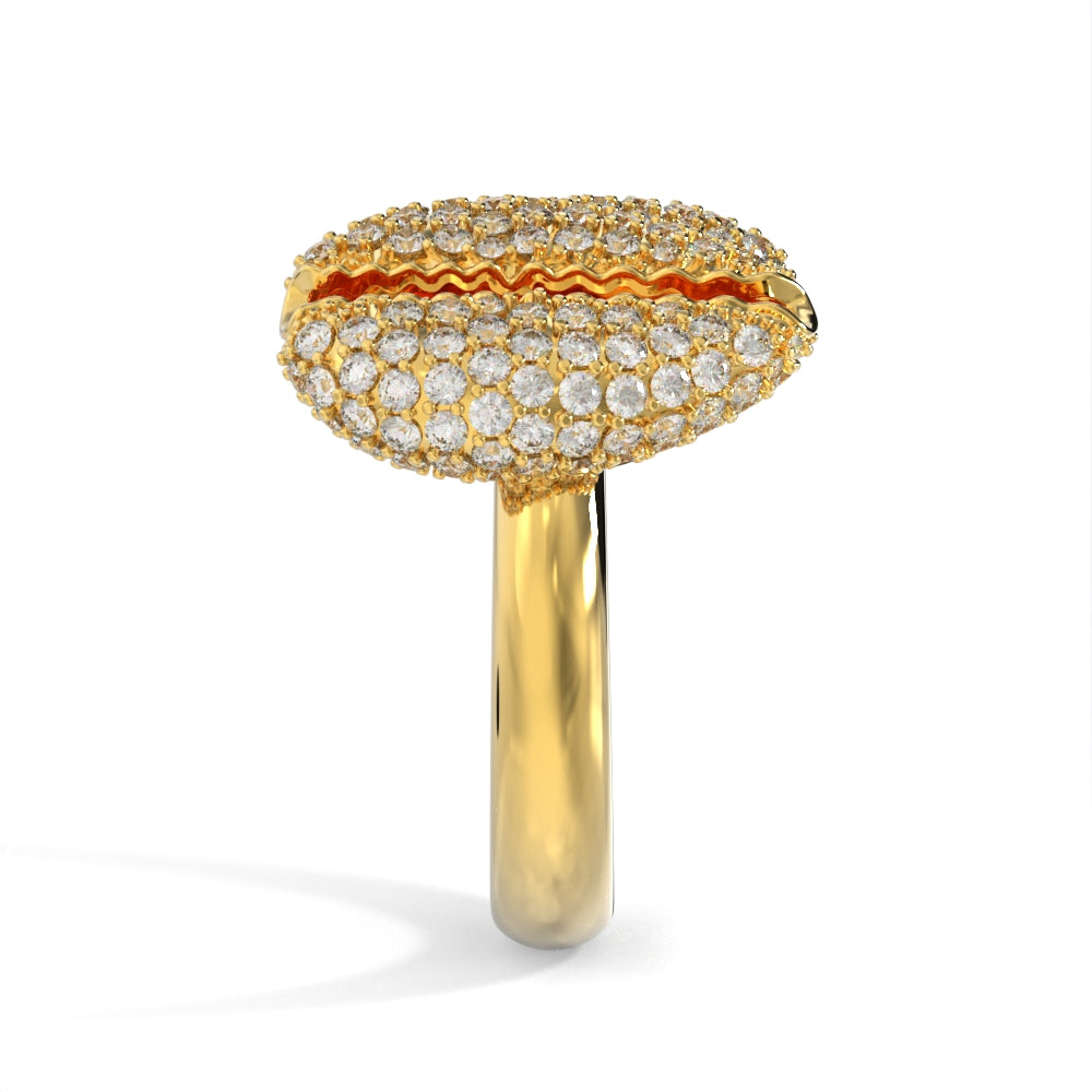 “Old Money” Yellow Gold Twin Diamond Ring by Nnamdi the Jeweller